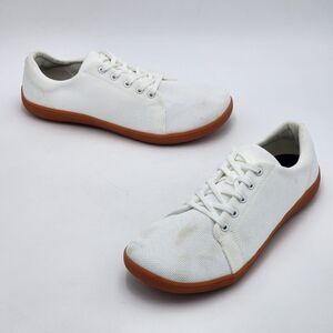 Whitin Canvas Wide Toe Barefoot Sneakers White Size 8W Men 10W Women